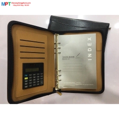 Sổ còng bìa da kéo khóa B5 L109 (175x250mm)