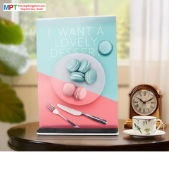 Menu mica để bàn A6 chân cài - Khổ dọc, khổ ngang - Kích thước: 15x10cm