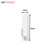 Vỉ 2 móc dán tường kiểu vuông 3M COMMAND™ 17501ANZ - Chịu trọng tải 900g - Nhập khẩu bởi 3M Việt Nam