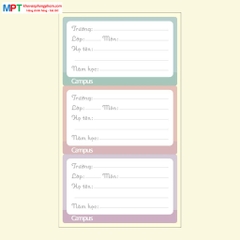 Nhãn vở Campus KUSUMI NT-KSU15 - 15 cái/tập
