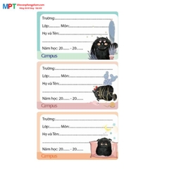 Nhãn vở Campus Meow NT-MEO-18 (18 nhãn/túi)