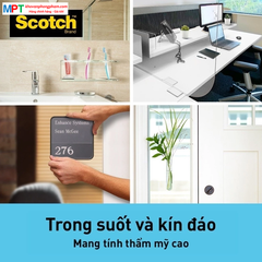 Băng dính hai mặt chịu lực trong suốt 3M SCOTCH 410-S19 - Kích thước: 19mm x 1.5m - chịu trọng tải 3,3kg - Nhập khẩu bởi 3M Việt Nam
