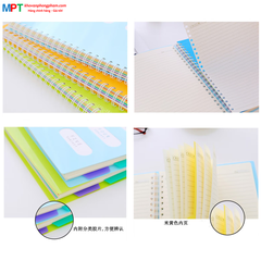 Sổ lò xo B5 có phân trang Heeton D16-653 - Kích thước: 177x256mm