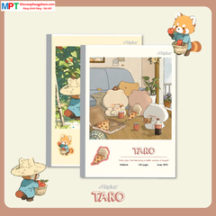 Vở kẻ ngang Haplus 120 trang TARO 9073 - Định lượng 70gsm, giấy vàng chống lóa - Mua 5 quyển tặng 1 bút bi