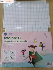 Tập 10 tờ Decal bọc sách vở size 43x30cm TCT052 - Bọc cho sách vở có kích thước 19x26.5cm