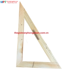 Thước Eke vuông bằng gỗ dành cho giáo viên có tay cầm
