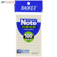 Giấy nhớ 3x5 có dòng kẻ 4 màu Pastel Baoke TZ6002 (127x76mm, 100 tờ)