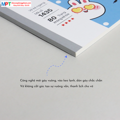 Vở kẻ ngang Hồng Hà 80 trang Study Oringa 1435 - Định lượng 70gsm, giấy chống lóa, mỏi mắt - Mua 10 quyển tặng 1 bút xoá