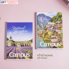 Vở kẻ ngang có chấm Campus Adventure 200 trang - Mua 5 quyển tặng 01 bút bi