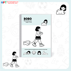 Vở kẻ ngang Haplus 80 trang BOBO 6881 - Giấy định lượng 60gsm - Mua 10 quyển tặng 1 bút bi