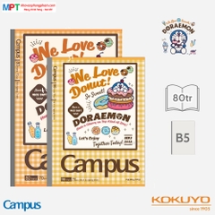 [MẪU MỚI 2024] Vở kẻ ngang Campus Doraemon Phong Cách Retro 80 trang - Mua 10 tặng 1 bút bi