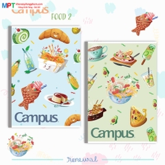 Vở kẻ ngang Campus Food 120 trang - Mua 10 quyển tặng 01 bút bi