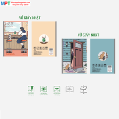 [MẪU MỚI 2024] Vở kẻ ngang có chấm Campus Japan Illustrator 80 trang - Giấy Nhập Nhật, Chống lóa (Mua 10 tặng 1 bút bi)