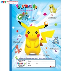 Vở 4 ôly Pokemon Hải Tiến 48 trang 1114 bìa 3D - Định lượng 100gsm - Mua 10 quyển tặng 01 bút chì