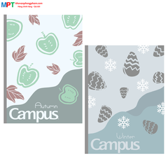 Vở kẻ ngang Campus Four Seasons 2 120 trang - Mua 10 quyển tặng 01 Bút bi