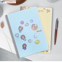 Vở kẻ ngang Haplus 120 trang Sticker 6614 - Định lượng 70gsm - Mua 3 quyển tặng 01 bút bi