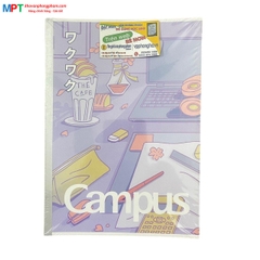 [MẪU MỚI 2023] Vở kẻ ngang Campus STUDY WITH ME 2 120 trang - Mua 10 quyển tặng bút bi