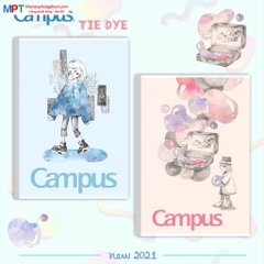 Vở Campus TIE DYE 80 trang (Dòng kẻ ngang có chấm) - Mua 10 quyển tặng bút bi