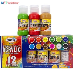 Hộp 12 lọ màu Acrylic WinQ AC-01 (Lọ 30ml)