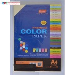 Bìa màu A4 màu VÀNG KEM - Định lượng 160gsm - 100 tờ/tập