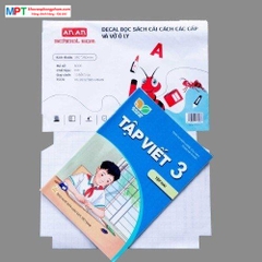 Tập 10 tờ Bọc Decal An An 8006 kích thước 380x280mm - Bọc cho sách và vở ôly có kích thước: 170x240mm