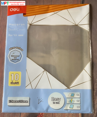 Tập 10 Bọc vở Deli CH899 (bọc cho vở có Kích thước: 179 x 252mm)