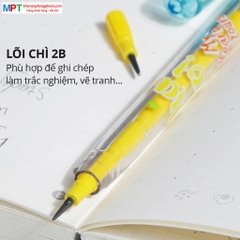 Bút chì khúc Deli EC086 - Chì 2B, nhiều màu sắc