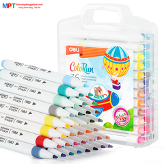 Bút sơn Acrylic Marker ngòi nét nhỏ 36 màu Deli C189-36 - Chống nước vẽ trên mọi chất liệu, Tô màu DIY vẽ giày vải, chai lọ