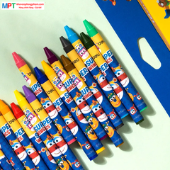 Bút sáp màu 24 màu Super Wings Deli EC21020