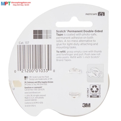 Băng dính 2 mặt trong suốt Silicon 3M Scoth 12.7mm x 11.4m Cat.137
