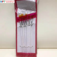 Túi 6 bút lông, cọ vẽ bé loại dẹt