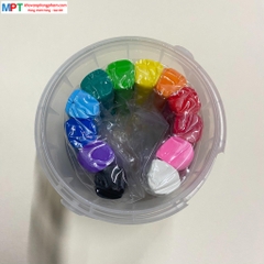 Đất nặn 12 màu kèm 2 khuôn Play Time 008-2SM12200 - hộp nhựa 200g