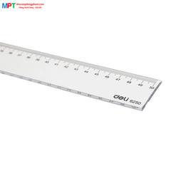 Thước thẳng 50cm Deli 6250 - Trong suốt, vạch kẻ rõ ràng