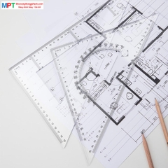 Bộ thước Eke, đo độ Deli 6435 - 33cm