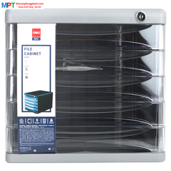 Tủ đựng tài liệu 5 tầng Deli 9795 - Màu xám - Kích thước: 270×360×260mm