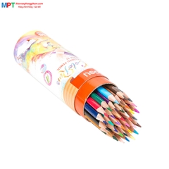 Bút chì màu 36 màu Deli EC00337 - ColoRun, cốc giấy, kèm gọt chì