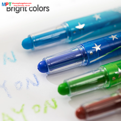 Bút sáp vặn ngắn 24 màu Deli EC216-24