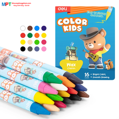 Bút sáp màu 16 màu Deli EC225-16 - Color Kids