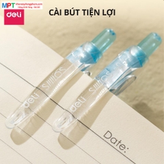 Bút gel Deli EG057 ngòi 0.5mm - Mực xanh, đen, mực viết trơn tru, dùng viết sổ caligraphy