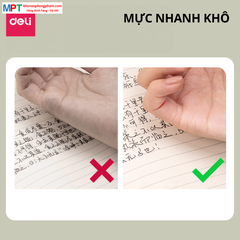 Bút Gel đệm xốp Deli G104 ngòi ST 0.5mm - viết trơn, nhanh khô