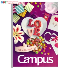 Vở kẻ ngang Campus Gift 120 trang - Mua 10 quyển tặng 01 bút bi
