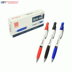 Hộp 12 Bút Semi-gel Hồng Hà 0.7mm SG-2606 - Tặng 1 bút nhớ dòng