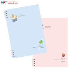 Sổ lò xo KLONG Dot Line nhựa mềm 2 đầu khổ A5 120 trang 514 - Định lượng 100gsm - Kích thước 148x210mm