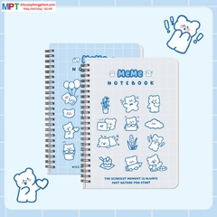 Sổ lò xo Hải Tiến A5 160 trang MEME 8502 - Kích thước 150 x 210 mm, Định lượng 100gsm - DÒNG KẺ CARO