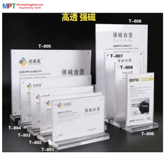 Menu mica nam châm A4 đế dày 11mm T808 - Khổ dọc