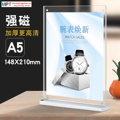 Menu mica nam châm A5 đế dày 11mm T807 - Khổ dọc
