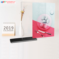 Menu mica để bàn A6 chân cài - Khổ dọc, khổ ngang - Kích thước: 15x10cm