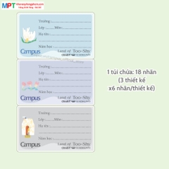 Nhãn vở Campus Land of Too Shy NT-18LTS - 18 cái/tập