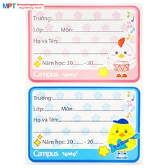 Nhãn vở Campus TOMO NT-TOM12 - 12 cái/tập