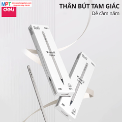 Bút chì Nusign Deli NS726-2B - Lõi đen cao cấp, thân bút hình tam giác